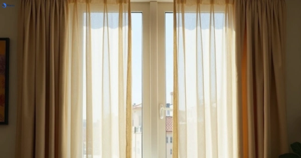 Dusty and dull curtains in tarrawanna-nsw before steam cleaning